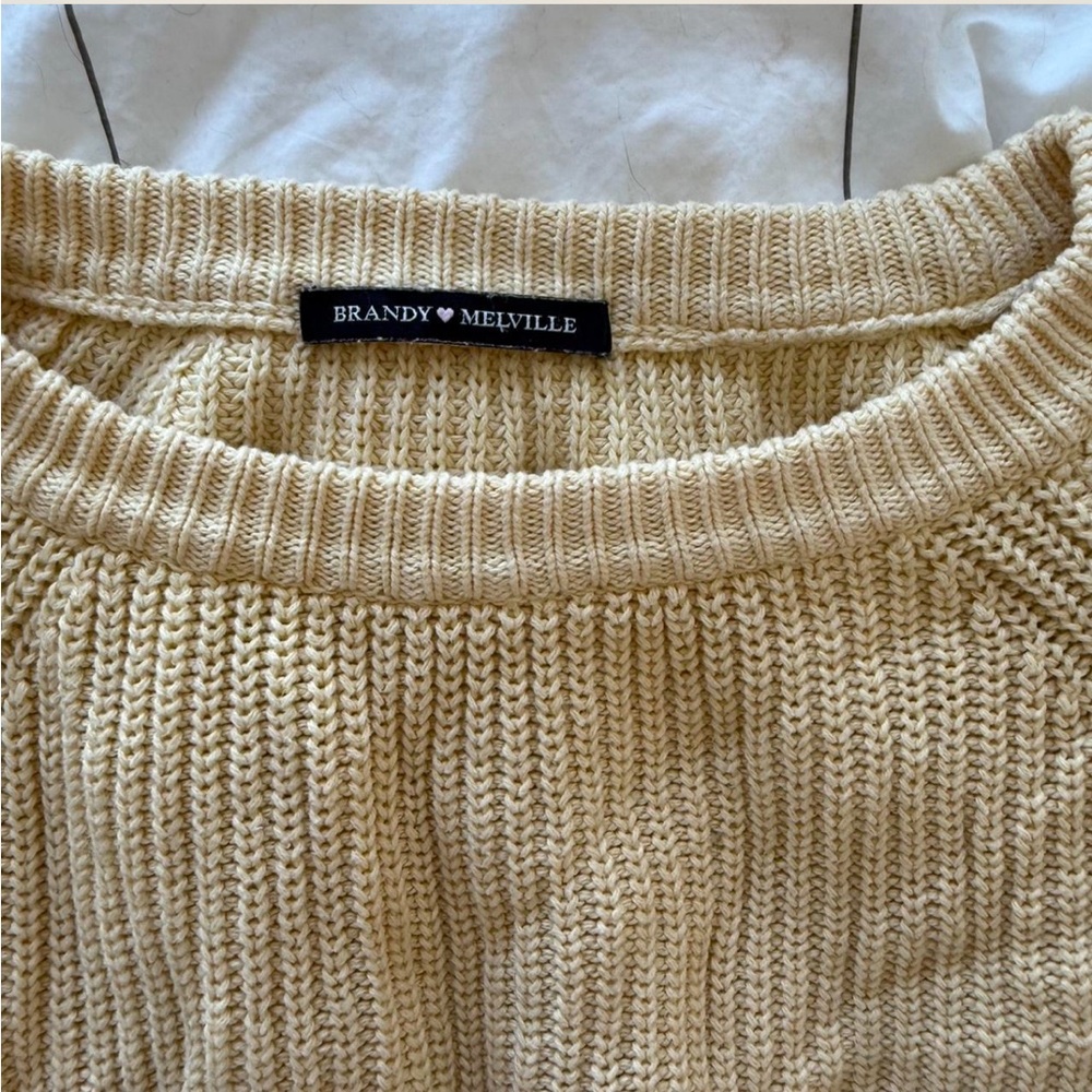 Yellow Ribbed Knit Sweater - Picture 2 of 3